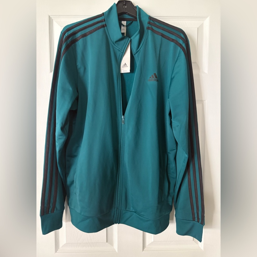 Adidas Men’s Teal Zipfront Sweatshirt